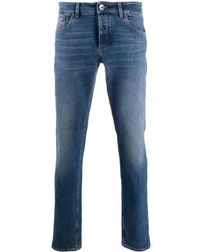Brunello Cucinelli Cotton Straight-leg Jeans - Blue