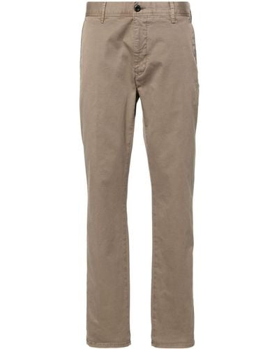 Incotex Tapered-leg cotton chino trousers - Natur