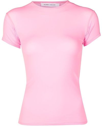 Gloria Coelho Crew Neck Short-sleeved T-shirt - Pink