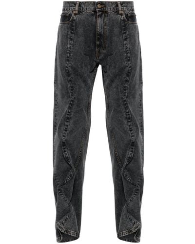 Y. Project Evergreen Wire Mid Waist Straight Jeans - Grijs