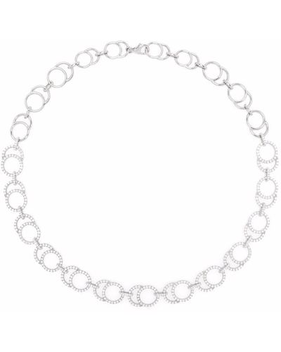 COURBET 18kt Recycled White Gold Celeste Pavé Laboratory-grown Diamond Necklace - Multicolour