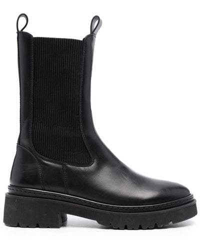 Claudie Pierlot Bottines à détails de surpiqûres - Noir