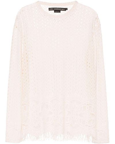 ANDERSSON BELL Lace Long-sleeve T-shirt - Pink