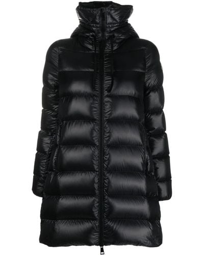 Moncler Suyen Quilted Hooded Coat - Black