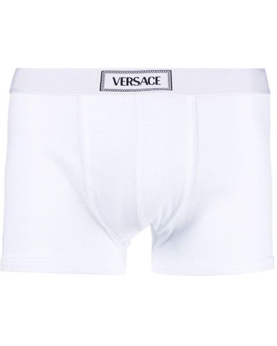 Versace Gerippte 90s Shorts - Weiß