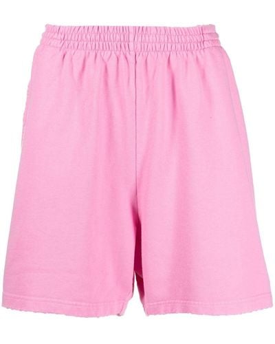 Balenciaga BB Paris Icon Fleece-Shorts - Pink