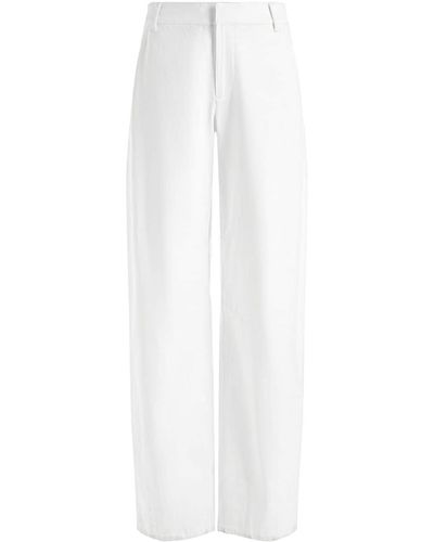 Alice + Olivia Porter Low-rise Tapered Trousers - White