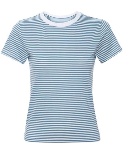 FRAME Striped Cotton T-shirt - Blue
