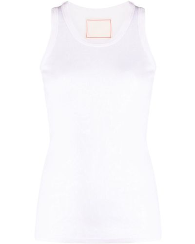 Jeanerica Ribbed Cotton Tank Top - White