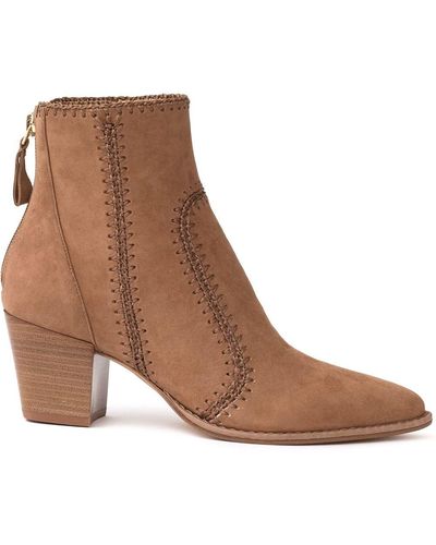 Alexandre Birman Bottines Benta à talon épais - Marron