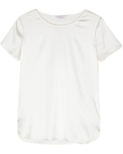 Max Mara Cortona Satin T-shirt - White
