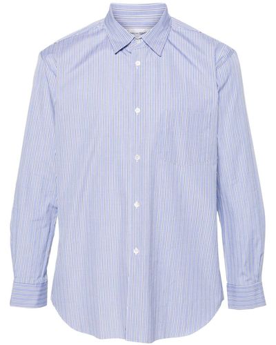 Comme des Garçons Striped Cotton Shirt - ブルー