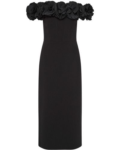 Rebecca Vallance Odetta Off-shoulder Midi-dress - Black