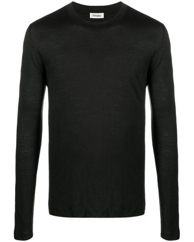 Nanushka クルーネック ロングtシャツ - ブラック