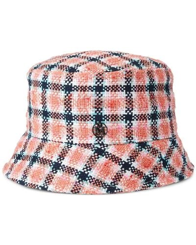 Maison Michel Axel Tweed Bucket Hat - Red