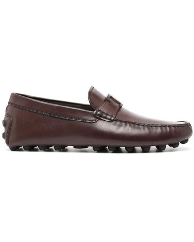 Tod's T Timeless Gommino Bubble Loafers - Brown