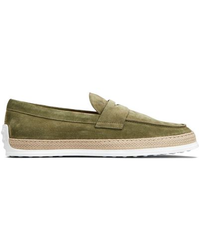 Tod's Mocassins Gommino en daim - Vert