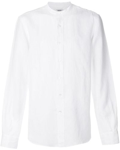 Aspesi Camicia con colletto alla coreana - Bianco
