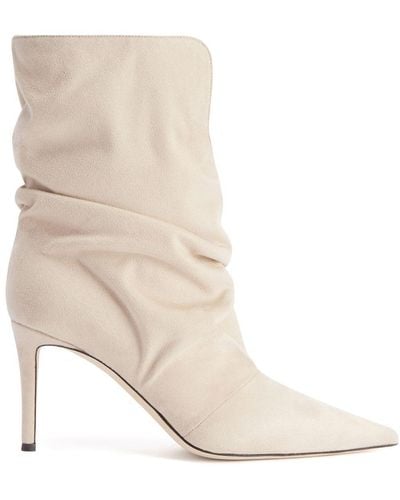 Giuseppe Zanotti Yunah Suede 85mm Ankle Boots - Natural