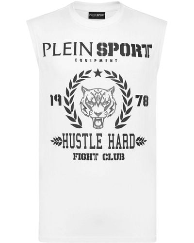 Philipp Plein Logo-print Cotton Tank Top - White
