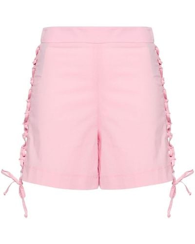 FEDERICA TOSI Lace-up Poplin Shorts - ピンク