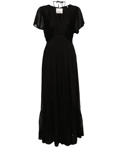 Isabel Marant Agathe Crepe Maxi Dress - Black