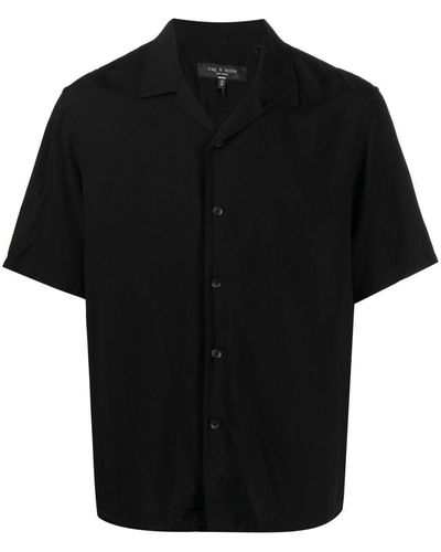 Rag & Bone Camisa lisa de manga corta - Negro