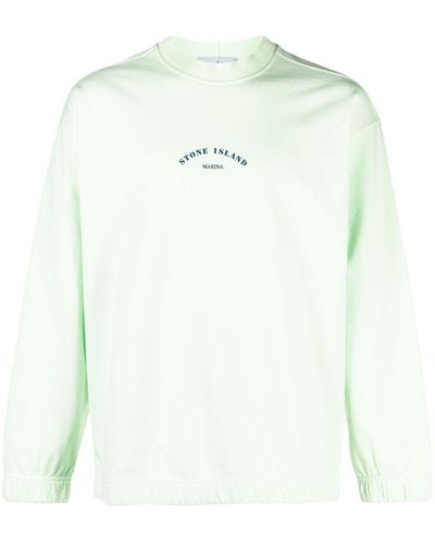 Stone Island Sweatshirt mit Logo-Print - Grün