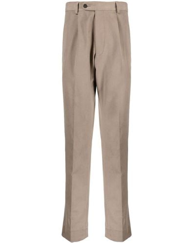 N.Peal Cashmere Slim-Fit-Hose mit Falten - Natur