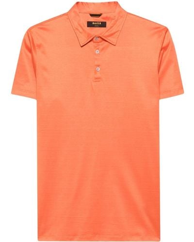 Moorer Cotton Polo Shirt - Orange