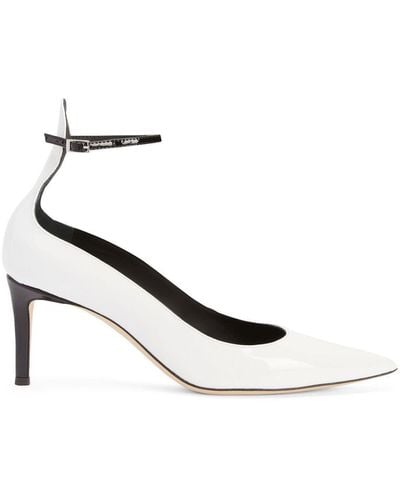 Giuseppe Zanotti Cohralise 70mm Leather Court Shoes - White
