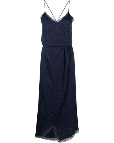 Zadig & Voltaire Rixi Silk-jacquard Dress - Blue