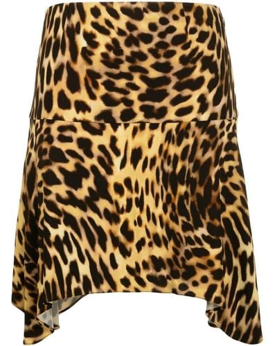 Stella McCartney Minifalda con motivo de leopardo - Metálico