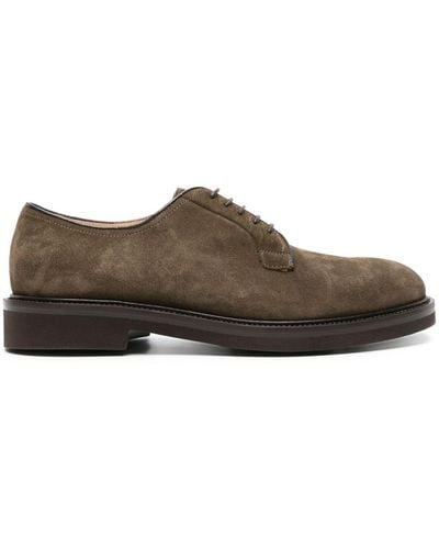 SCAROSSO Harry Derby-Schuhe aus Wildleder - Braun