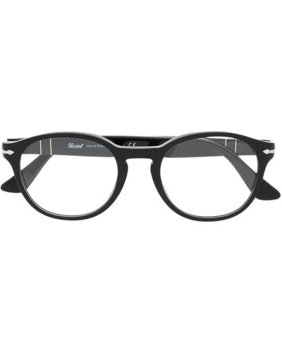 Persol ラウンド眼鏡フレーム - ブラック