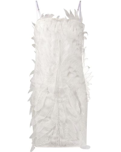Dolci Follie Textured Pin Tuck Dress - White
