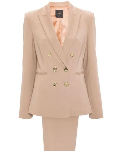 Pinko Double-breasted Suit - Natural