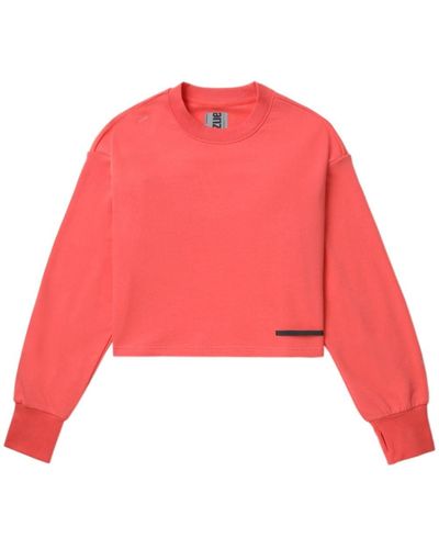 Izzue Logo-patch Cotton Sweatshirt - Red