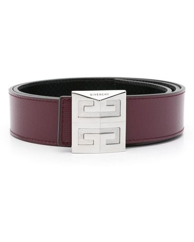 Givenchy 4G Reversible Leather Belt - Red
