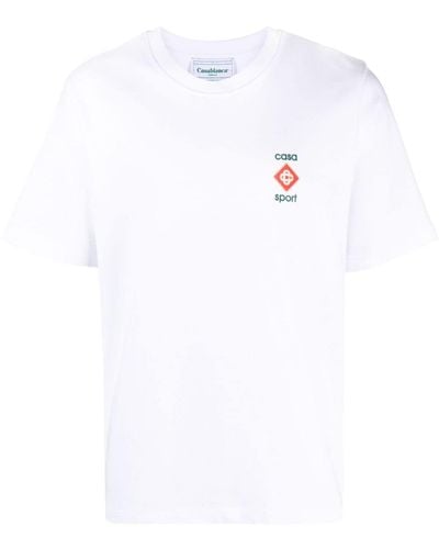 Casablancabrand Camiseta con logo estampado - Blanco