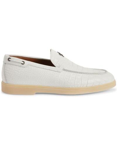 Giuseppe Zanotti The Maui Leather Loafers - White