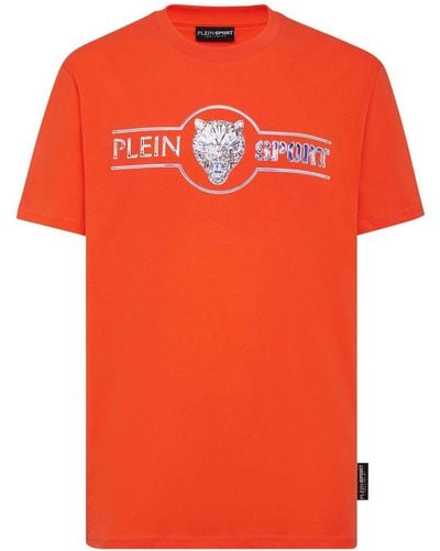 Philipp Plein T-shirt Met Logoprint - Oranje