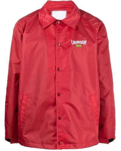 LIBERAIDERS Radio Hits Logo-embroidered Shirt Jacket