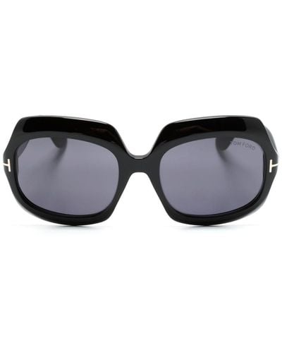 Tom Ford Tf1155 Square-frame Sunglasses - Black