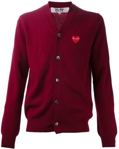 COMME DES GARÇONS PLAY 'double Heart' Sweater - Red