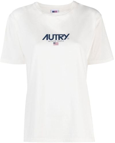Autry Camiseta con logo estampado - Blanco