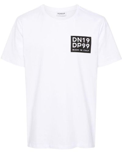 Dondup T-shirt en coton à logo imprimé - Blanc