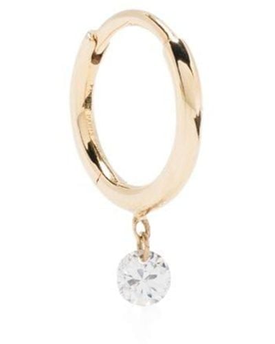 PERSÉE 18kt Yellow Gold Diamond Hoop Earring - White