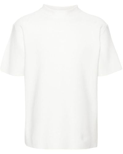 CFCL Piqué Mock Short-sleeved Jumper - White