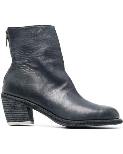 Guidi Chunky Leather Boots - Blue